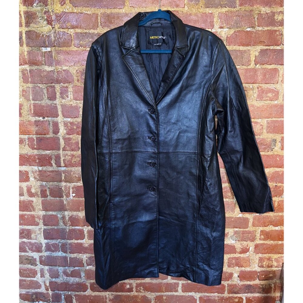 Vintage Leather Trench Coat